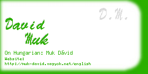 david muk business card